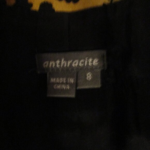 Vintage Anthracite Fringed Leopard Print Long Sleeved Short Jacket Sz. 8 - Picture 6 of 6